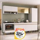 Cozinha Completa Balcão para Cooktop Veneza MP2271 Multimóveis Brinde Jogo de Panelas Tramontina