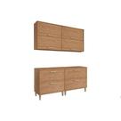 Cozinha Completa Bella 4 Peças (2 Armários + 2 Balcões) 160cm Freijo - MGM