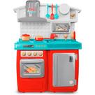 Cozinha Completa Big Kitchen Geladeira Fogão Pia Vermelha