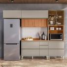 Cozinha Completa com Aéreo 4 Peças Mdf Proença