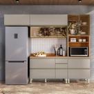 Cozinha Completa com Aéreo4 Peças Mdf Proença