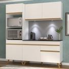 Cozinha Completa Compacta Armário + Led FL2019 Multimóveis Cozinha Completa Compacta Armário + Led FL2019 Multimóveis