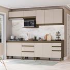 Cozinha Completa Connect 10 Portas 5 Gavetas 100% Mdf Ce802 Duna/Cristal - Henn