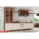Cozinha Completa Connect 8 Peças (2 Armários + 1 Paneleiro + 3 Balcões + 2 Tampos) C6P16 Duna/Cristal - Henn