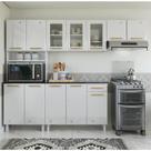 Cozinha Completa de Aço 4 Peças Armário para Forno/Micro e Balcão Multimóveis CR20371