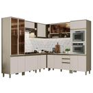 Cozinha Completa de Canto 10 Peças Connect com Torre Quente e Cristaleira - Móveis Henn Cozinha Completa de Canto 10 Peças Connect com Torre Quente e Cristaleira - Móveis Henn