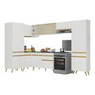 Cozinha Completa De Canto Mp2055 Com Armário E Balcão Branca Cozinha Completa De Canto Mp2055 Com Armário E Balcão Branca