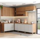 Cozinha Completa de Canto Ripado 8 peças 14 Portas 2 Gavetas Requinte Henn Cozinha Completa de Canto Ripado 8 peças 14 Portas 2 Gavetas Requinte Henn