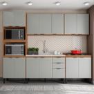 Cozinha Completa Firenze 14 Portas 2 Gavetas Amêndola Touch/Nude Prime Tx - Demóbile Cozinha Completa Firenze 14 Portas 2 Gavetas Amêndola Touch/Nude Prime Tx - Demóbile