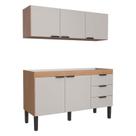 Cozinha Completa Gabinete e Armário Aéreo Flamingo 150 Cozimax Nude/Jequitiba Cozinha Completa Gabinete e Armário Aéreo Flamingo 150 Cozimax Nude/Jequitiba