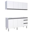 Cozinha Completa Gabinete e Armário Aéreo Gaia 180 Cozimax Branco