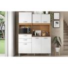 Cozinha Completa Harmonia c/ 6 Portas e 2 Gavetas 132x183 Amendola/Branco - Demóbile