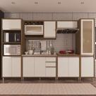 Cozinha Completa Indekes Stella 13P 2G Noce/Off White