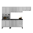 Cozinha Completa Itatiaia Aço 4 Peças 12 Portas com Nicho para Forno New Premium Branco Neve