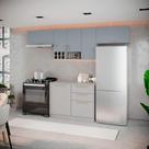 Cozinha Completa Itatiaia Essence 280cm em Madeira Fendi/Gris