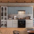 Cozinha Completa Itatiaia Essence 6 Peças Fendi e Gris Cozinha Completa Itatiaia Essence 6 Peças Fendi e Gris