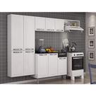 Cozinha Completa Itatiaia Rose Aço com Balcão - 10 Portas 1 Gaveta Branco c/Preto