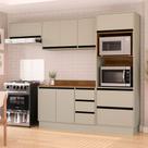 Cozinha Completa Koya 8 Portas 4 Gavetas 40250047 Verde Oliva - Politorno