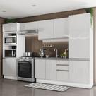 Cozinha Completa Madesa 100% MDF Acordes 2 gavetas 11 Portas Branco Brilho (Sem Tampo e Pia)