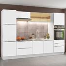 Cozinha Completa Madesa Lux com Armário e Balcão - Branco/Branco Veludo Cozinha Completa Madesa Lux com Armário e Balcão - Branco/Branco Veludo