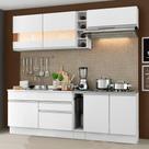 Cozinha Completa Madesa Parma com Armário e Balcão (Sem tampo e Pia)