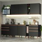 Cozinha Completa Madesa Reims 260006 com Armário e Balcão - Preto Cozinha Completa Madesa Reims 260006 com Armário e Balcão - Preto