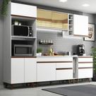 Cozinha Completa Madesa Reims 270001 com Armário e Balcão - Branco