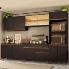 Cozinha Completa Madesa Reims 310001 Com Armário E Balcão Preto