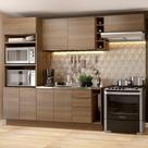 Cozinha Completa Madesa Stella 290002 com Armário e Balcão Cozinha Completa Madesa Stella 290002 com Armário e Balcão