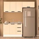 Cozinha Completa Meena 6 Portas 3 Gavetas 40250057 Branco/Creme - Politorno Cozinha Completa Meena 6 Portas 3 Gavetas 40250057 Branco/Creme - Politorno