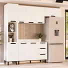 Cozinha Completa Meena 8 Portas 3 Gavetas 40250066 Branco - Politorno