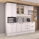 Cozinha Completa Milla Comfort 10 Portas 5 Gavetas MDF 250CM Branco Cozinha Completa Milla Comfort 10 Portas 5 Gavetas MDF 250CM Branco