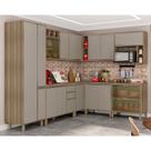 Cozinha Completa Modulada 10 Peças com Armário e Balcão Vidro Reflecta Mel Luciane Móveis Cozinha Completa Modulada 10 Peças com Armário e Balcão Vidro Reflecta Mel Luciane Móveis