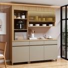 Cozinha Completa Modulada 3 Peças 4 Portas 3 Gavetas Torre Angular 100% Mdf Realeza Premium