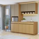 Cozinha Completa Modulada 3 Peças 8 Portas 2 Gavetas com Rodapé 100% MDF Simone Mendes