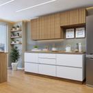 Cozinha Completa Modulada 4 Peças 6 Portas 4 Gavetas com Rodapé Norten
