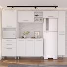 Cozinha Completa Modulada 5 Peças 9 Portas 2 Gavetas com Tampo Iris Branco