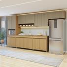 Cozinha Completa Modulada 6 Peças 13 Portas 6 Gavetas 100% MDF Simone Mendes Marrom/Carvalho/Greige Cozinha Completa Modulada 6 Peças 13 Portas 6 Gavetas 100% MDF Simone Mendes Marrom/Carvalho/Greige