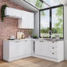 Cozinha Completa Modulada 6 Peças 8 Portas 3 Gavetas Emily Espresso Móveis Branco/Calcare