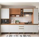 Cozinha Completa Modulada 6 Peças com Balcão para Cooktop Multimóveis CR20410 Cozinha Completa Modulada 6 Peças com Balcão para Cooktop Multimóveis CR20410