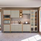 Cozinha Completa Modulada 6 Peças com Torre Quente e Cristaleira Allure