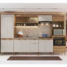 Cozinha Completa Modulada 6 Peças com Torre Quente para 2 Fornos Vidro Reflecta e Espaço para Cooktop Veneza Modulada