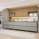 Cozinha Completa Modulada 7 Peças 10 Portas 7 Gavetas Norten