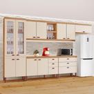 Cozinha Completa Modulada Ágata 100% MDF com 2 Balcões 11 Portas e 6 Gavetas Tuboarte