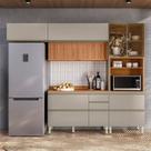Cozinha Completa Modulada com Aéreo 4 Peças MDF Proença Cozinha Completa Modulada com Aéreo 4 Peças MDF Proença