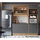 Cozinha Completa Modulada com Vidro Reflecta 4 Peças 7 Portas Viena