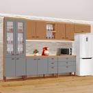 Cozinha Completa Modulada Florença 100 MDF com 2 Balcões 11 Portas e 6 Gavetas