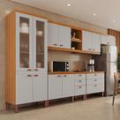 Cozinha Completa Modulada Florença 100 MDF com 2 Balcões 11 Portas e 6 Gavetas Cozinha Completa Modulada Florença 100 MDF com 2 Balcões 11 Portas e 6 Gavetas