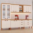 Cozinha Completa Modulada Jessica 100% MDF com 2 Balcões Independentes 10 Portas e 6 Gavetas Tuboarte