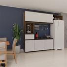 Cozinha Completa Modulada Júlia - 4 Peças - Armário + Paneleiro + Balcão + Aéreo